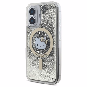 Hello Kitty Liquid Glitter Fever MagSafe Suojakuori iPhone 16:lle - kultainen