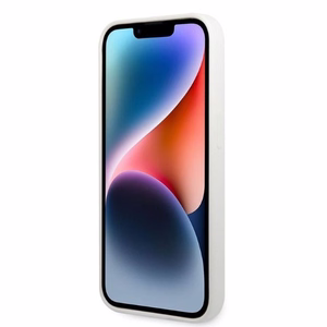 Karl Lagerfeld KLHCP14LSNIKBCH iPhone 14 Pro 6.1" kovakuori valkoinen/valkoinen Silicone Ikonik