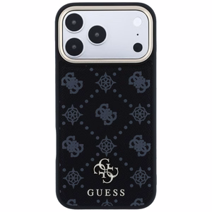 Guess Peony 4G Small Logo MagSafe-suojakuori iPhone 17 Pro Max / 18 Pro Max -malleille, musta