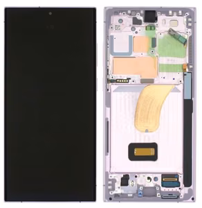 LCD-näyttö Samsung S918 S23 Ultra 5G kosketusnäytöllä ja kehyksellä Lavender alkuperäinen (assembled service pack)