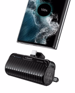 Ulkoinen akku Veger PlugOn (W0558) PD QC3.0 3A 20W 5000 mAh sisäänrakennetulla Type C -liittimellä musta