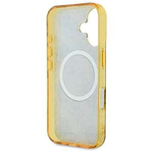Guess IML Peony On 4G Background MagSafe Suojakuori iPhone 16:lle - ruskea