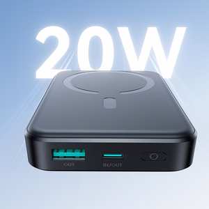 Joyroom JR-W020 20W 10000mAh MagSafe Power Bank + USB-C - USB-C 0.25m kaapeli - Musta