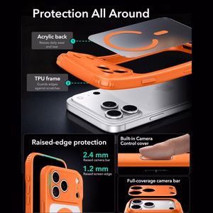 ESR Classic Hybrid MagSafe suojakuori malleille iPhone 18 Pro Max / 17 Pro Max, oranssi
