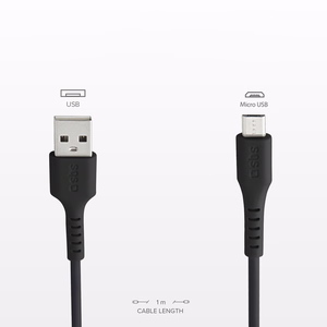 SBS LTHL200 USB-A - Micro-USB Kaapeli 1m - musta