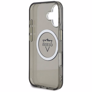 Guess Hardcase MagSafe IML Metal Mountain Logo Suojakuori iPhone 16 6,1":lle - musta