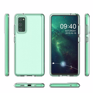 Spring Case kirkas TPU geeli suojakuori värikäs kehys Samsung Galaxy A72 4G keltainen