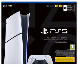 Sony PS5 Digital 825 GB kahdella DualSense-ohjaimella