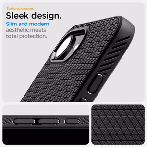 Spigen Liquid Air suojakuori iPhone 16e / 17e:lle - matta musta