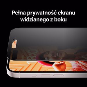 PanzerGlass Ultra-Wide Fit yksityisyyskarkaistu lasi asennustyokalulla iPhone 15 Pro