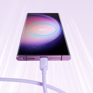 Joyroom Multi-Color Series A14 USB-A / USB-C 3A Kaapeli 1.2m - violetti