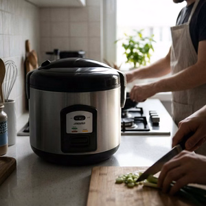 Mesko MS 6411 – riisinkeitin, 1000 W, 1,5 l, ruostumaton teräs/musta