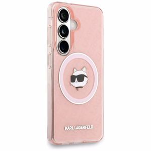 Karl Lagerfeld IML Repeated Choupette MagSafe Case for Samsung Galaxy S26 Plus - Pink