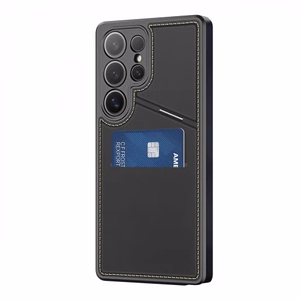 Dux Ducis Rafi II Suojakuori Samsung Galaxy S25 Ultralle jalustalla ja lompakolla - Musta
