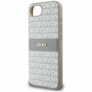 DKNY Repeat Texture Pattern Tonal Stripe Suojakuori iPhone 16e:lle - beige