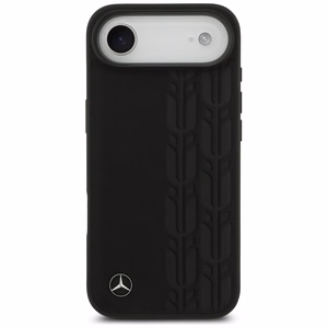 Mercedes Nahkainen Laurel Leaves MagSafe Suojakuori iPhone Air:lle - musta