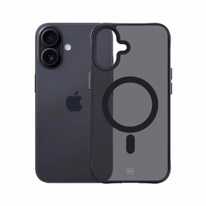 3mk Smoke MagCase iPhone 17:lle - musta puoliläpinäkyvä