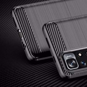 Carbon Case Joustava kansi Hylsy Xiaomi Redmi Note 11 musta