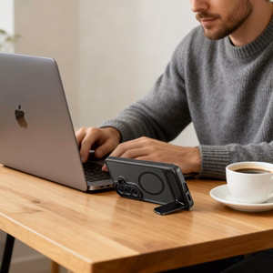 Tech-Protect MagRack MagSafe suojakuori Samsung Galaxy S26:lle matta musta