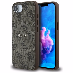 Guess 4G Ring Classic Logo MagSafe iPhone 16e:lle Suojakuori - Ruskea