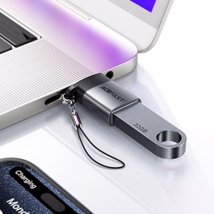 Acefast J7 USB-A - USB-C sovitin - harmaa