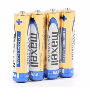 Maxell ALKALINE LR03 LR3 AAA alkaliparistot, 4 kpl, kalvopakkaus, 1.5 V