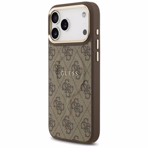 Guess 4G PU Classic Logo MagSafe -suojakuori iPhone 17 Pro Max - ruskea