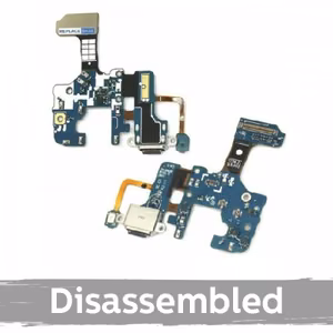 Charging Port Compatible With Samsung N950 Note 8 with Flex / Silver (Disassembled)
