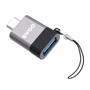 BWOO adapteri USB - USB-C harmaa OTG BZ-35