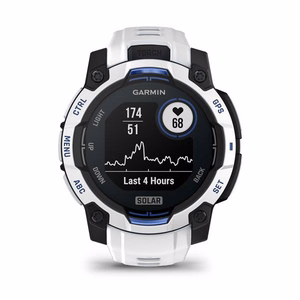 Garmin Instinct 3 Solar -kello, 45 mm, valkoinen