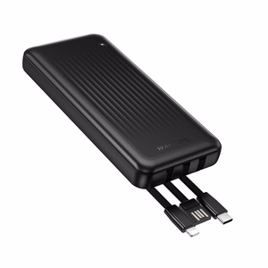 Borofone Power Bank 10000mAh BJ79 Clever - USB - with Type C and Lightning cables black