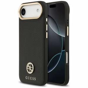 Guess Grained Strass Logo MagSafe Suojakuori iPhone Airille - musta