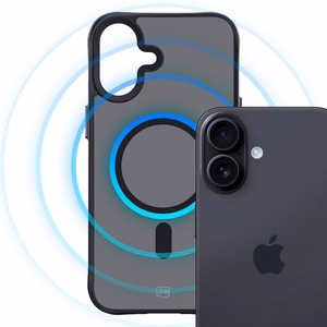3mk Smoke MagCase iPhone 17:lle - musta puoliläpinäkyvä