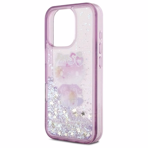 Hello Kitty Liquid Glitter 50TH Anniversary Party Suojakuori iPhone 16 Pro Max:lle - violetti