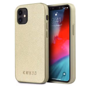 Guess GUHCP12SIGLGO iPhone 12 mini 5.4" kultainen/kultainen kovakotelo Iridescent (Iriseva)