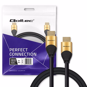 Qoltec 50354 HDMI v2.1 kaapeli ultranopea 8K, 60 Hz, 30AWG, kullattu, 1 m