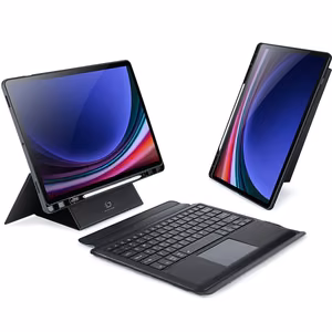 Dux Ducis DK foldable case with wireless keyboard for Samsung Tab S10 Plus / S9 Plus / S9 FE Plus black