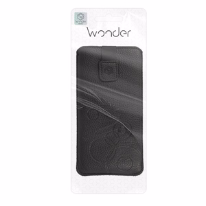 WONDER Deko Pouch Suojakuori (koko L) iPhone 13 Mini/12 Mini/SE 2020/2022/7/8:lle musta