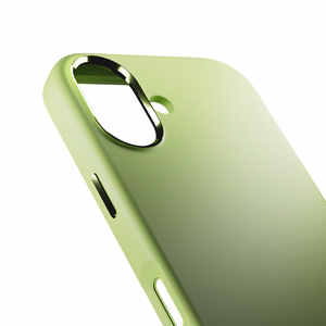 Pure Icon Mag Pro nestesilikoninen suojakuori iPhone 17, MagSafe-yhteensopiva, kamerasuojalla ja alumiinipainikkeilla - vihreä