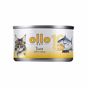 Ollo Cat No. 10 – kissan märkäruoka, tonnikalaa ja juustoa liemessä, 70 g