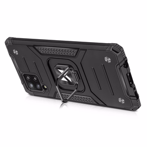 Wozinsky Ring Armor Case Kickstand Kova Rugged Cover Samsung Galaxy A42 5G vaaleanpunainen vaaleanpunainen