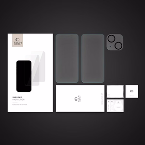 Tech-Protect Supreme Set for iPhone 15 2x tempered glass for display / tempered glass for camera
