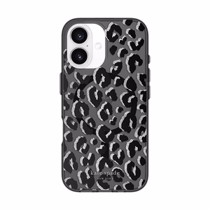 MagSafe-yhteensopiva Kate Spade New York Black City Leopard -suojakuori Apple iPhone 16:lle