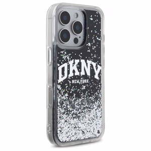DKNY DKHCP16XLBNAEK iPhone 16 Pro Max 6.9 musta/musta Kovakuori Liquid Glitter Arch Logo