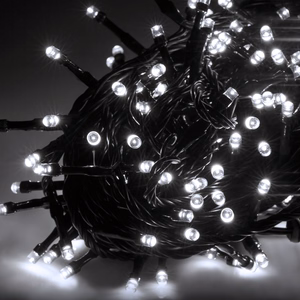 Rebel LED-jouluvalot ulkokäyttöön, 10 m, kylmänvalkoiset, vaihdettavat valaistustilat