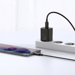 Laturi Baseus Super Si 25W USB-C + USB-C-USB-C-kaapeli 1.0m musta TZCCSUP-L01