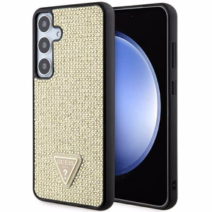 Guess Rhinestone Triangle suojakuori laitteelle Samsung Galaxy S24+, kullanvärinen