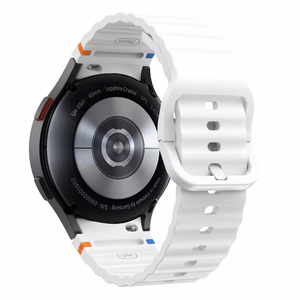 Tech-Protect Silikoninen Sport Samsung Galaxy Watch 4/5/5 Pro/6/7/FE Hihna Valkoinen