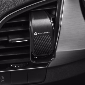 Auton puhelimen pidike Forcell F-Grip Carbon B060 ilmanvaihtoaukkoon musta