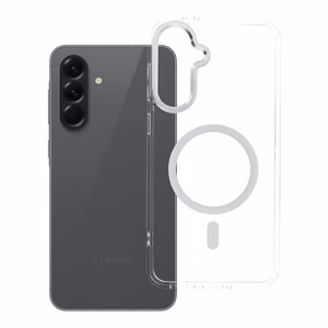 Case for Samsung A56 Frame Clear Hybrid Mag Cover compatible with MagSafe transparent